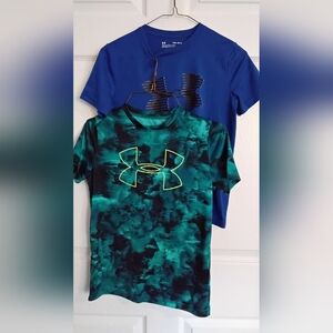 Under Armour Kids' Blue and Teal Short Sleeve Tees